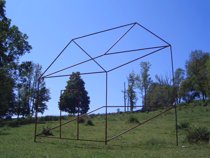 Clear blue sky provides a stunning backdrop to the art