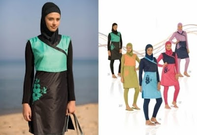 Hijab de plage vert