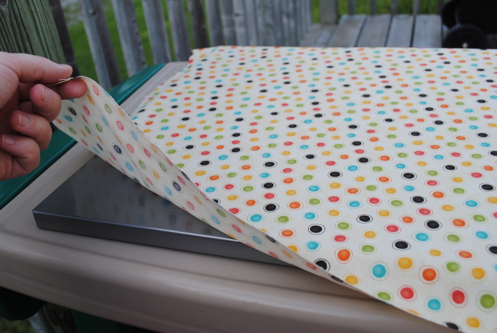 Life of a Modern Mom Fabric Covered Board!