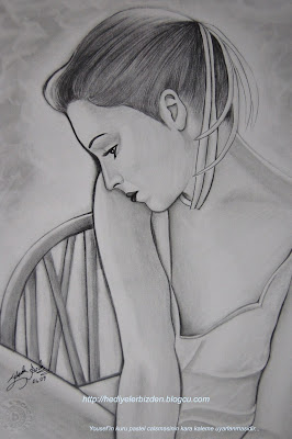 dogum gunu hediyesi kara kalem portre