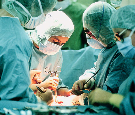a surgical operation.
