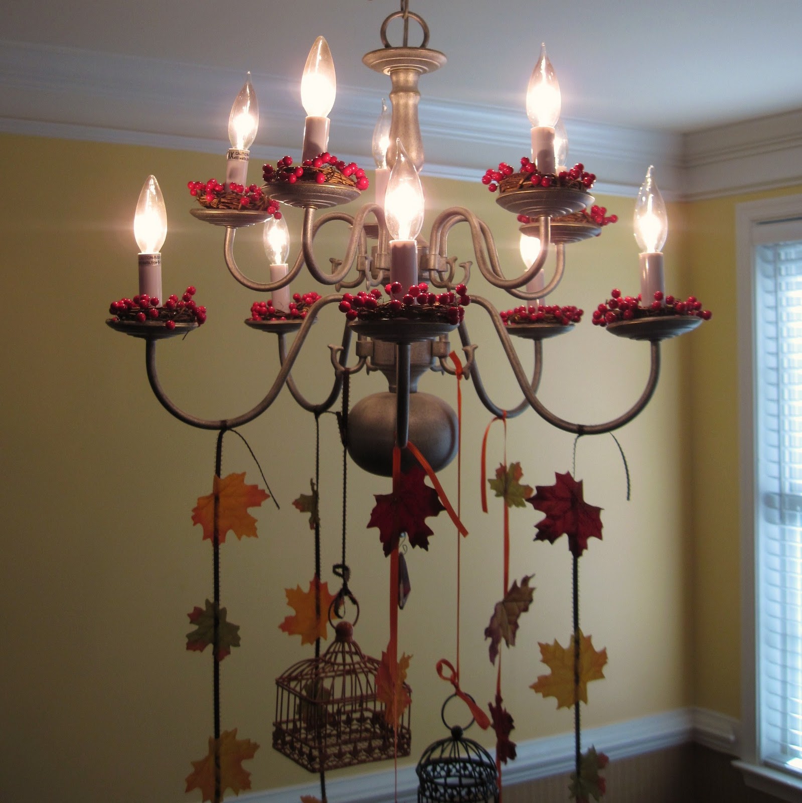 Shamble Ramble DIY Chandelier Cranberry Candle Wreaths