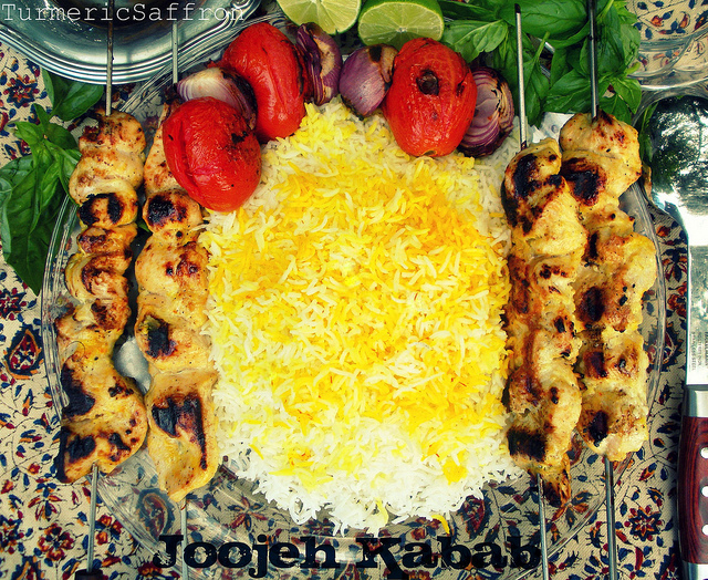 Turmeric & Saffron Joojeh Kabab, Persian Grilled Saffron Chicken
