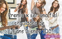 Gracias a Fans Disney 100 por el premio!!!