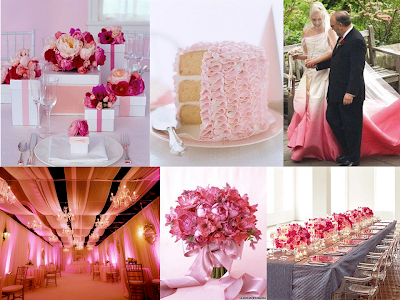 pink wedding table decorations photos