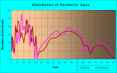 Average Ages of Danville Residents