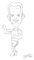Caricatura Fabio, instrutor da academia