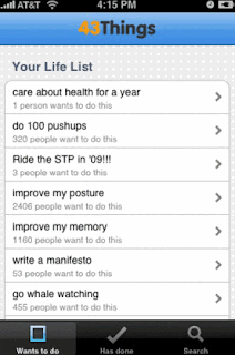 iPhone app: 43 Things