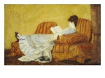 'young woman reading'