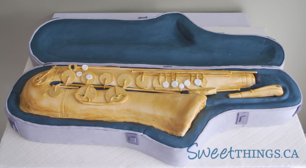 SweetThings 50th Birthday Party Saxophone Cake