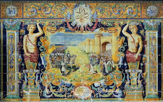 Plaza de España, Sevilla - Azulejo de Badajoz