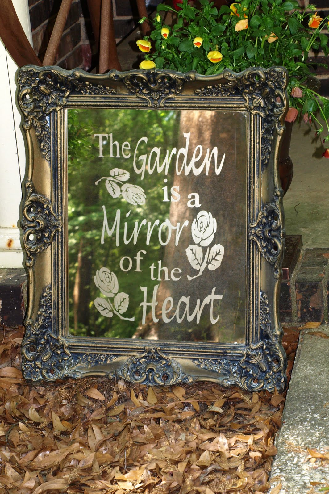 [ARTful] Salvage Repurposed mirror into Garden ART