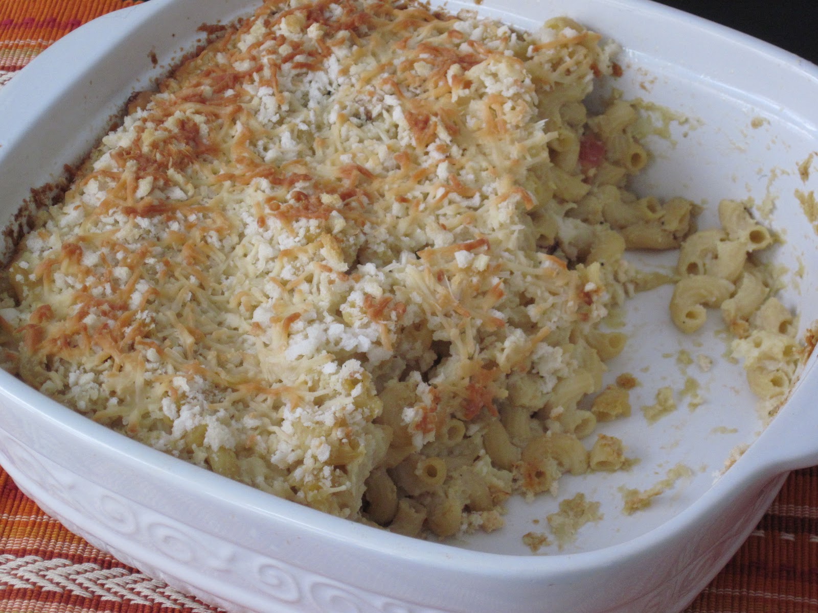 Cauliflower mac and cheese a recipe Yankee Kitchen Ninja