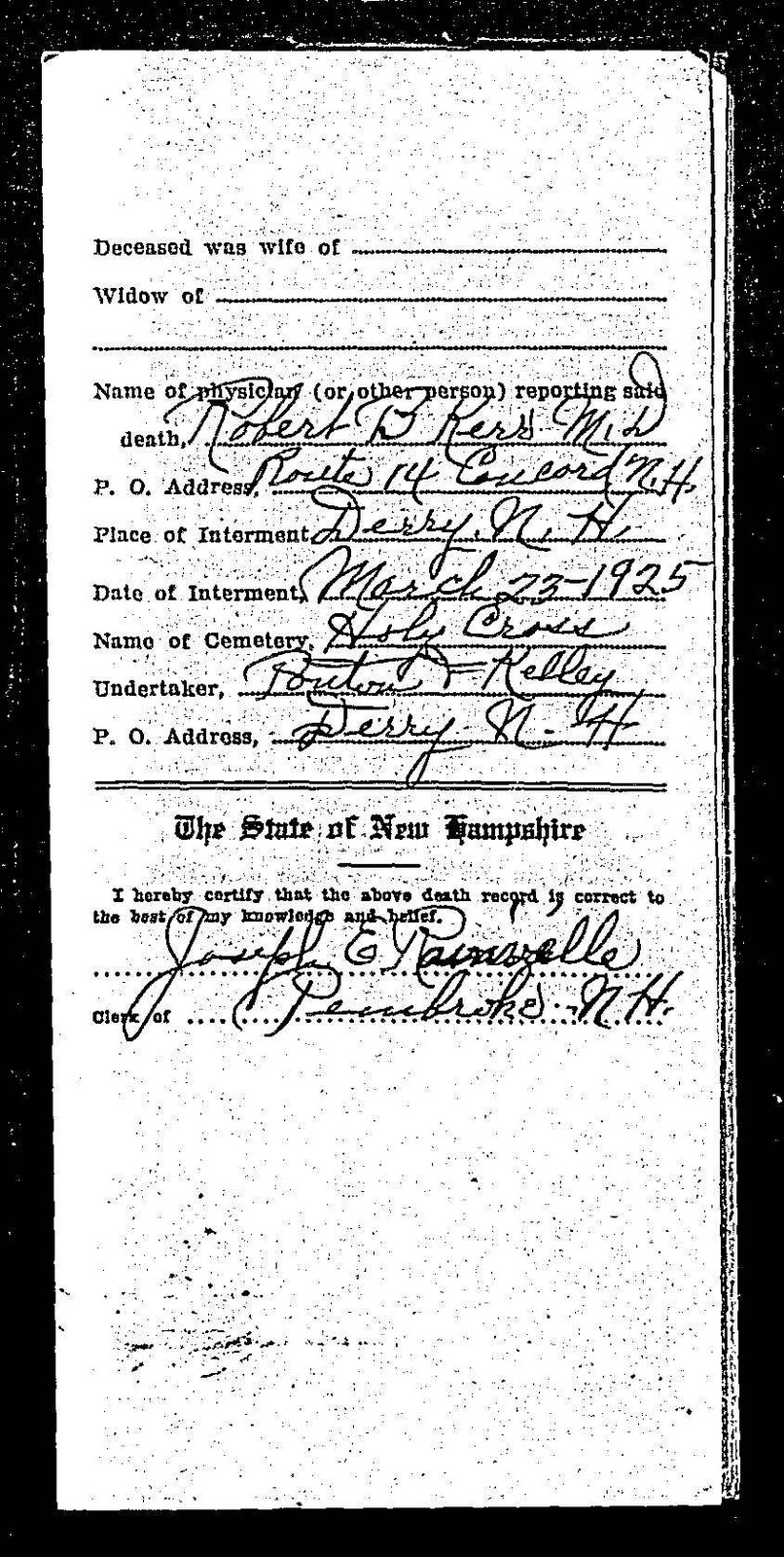 Whispers Through The Willows Holy Cross Cemetery, Londonderry, New