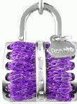 Marylin Purple Silver Barrel Bag Charm Pendant