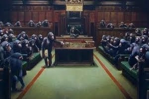 monkey parliament banksy