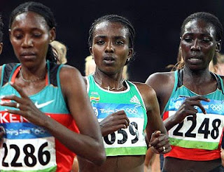 Women's 10000m in Beijing Olympics 2008 - (Photo credit -XINHUA