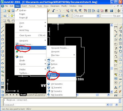 Tutorial Membuat Kusen Pintu Detail 3D Dengan Program AutoCAD