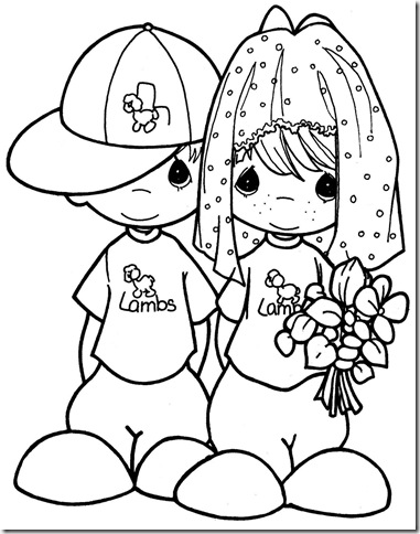 Wedding precious moments coloring pages