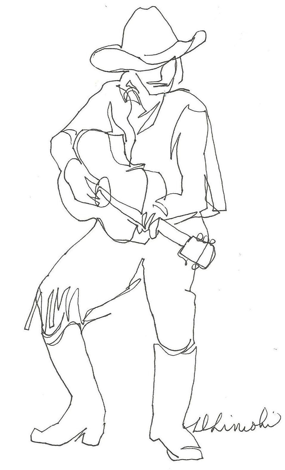 Guitar Playing Drawing