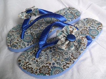 Chinelo encapado : Azul