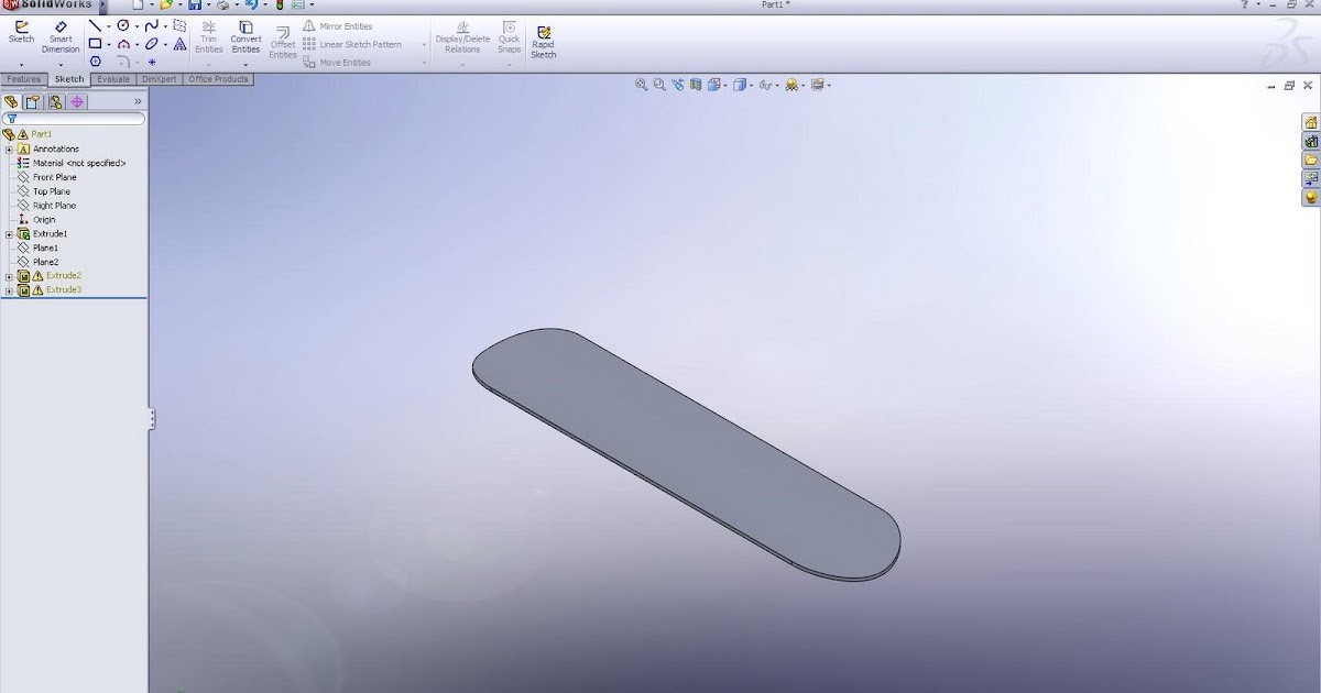Longboard SolidWorks Skateboard Deck