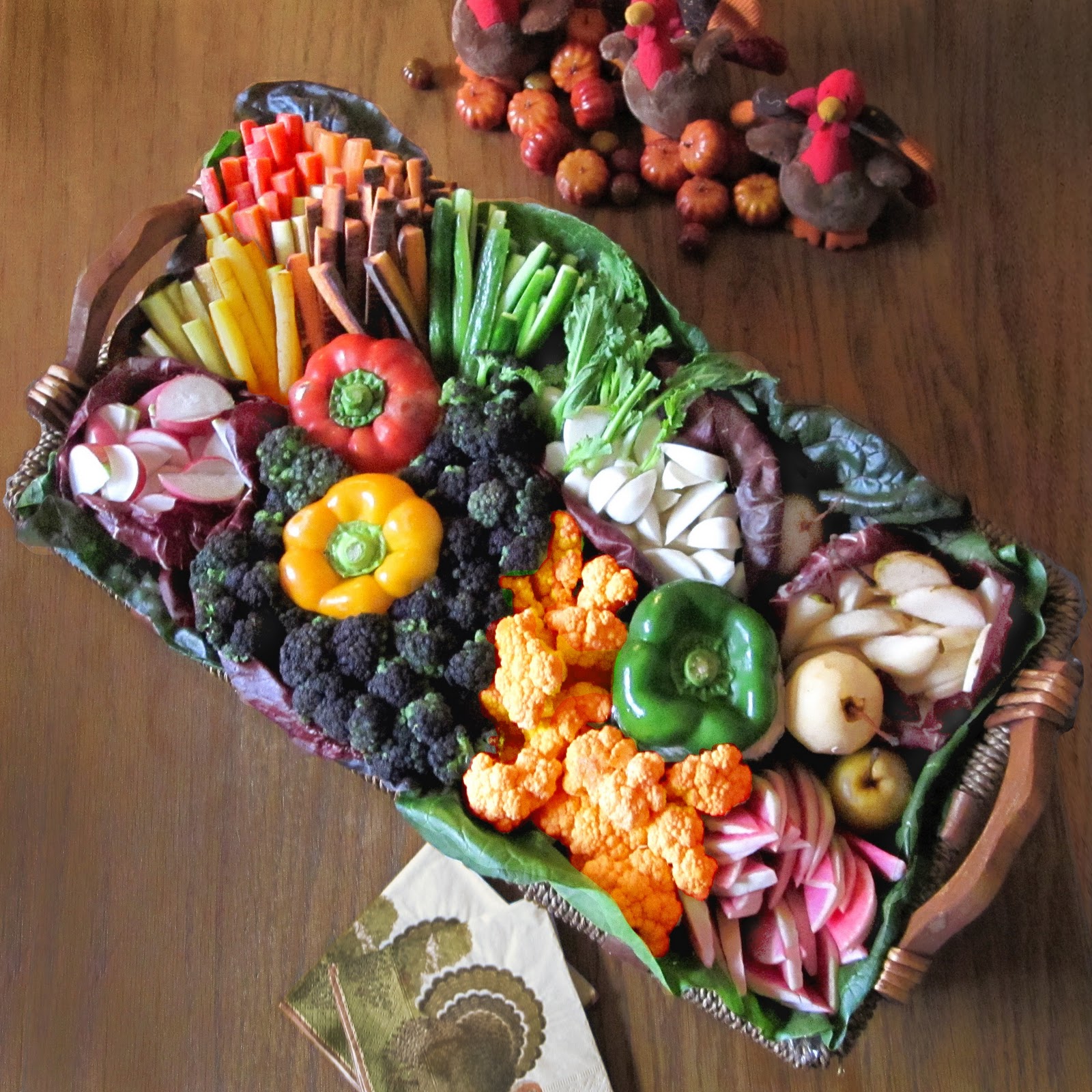 Scarf Boys "Crudite Basket" for "Thanksgiving"