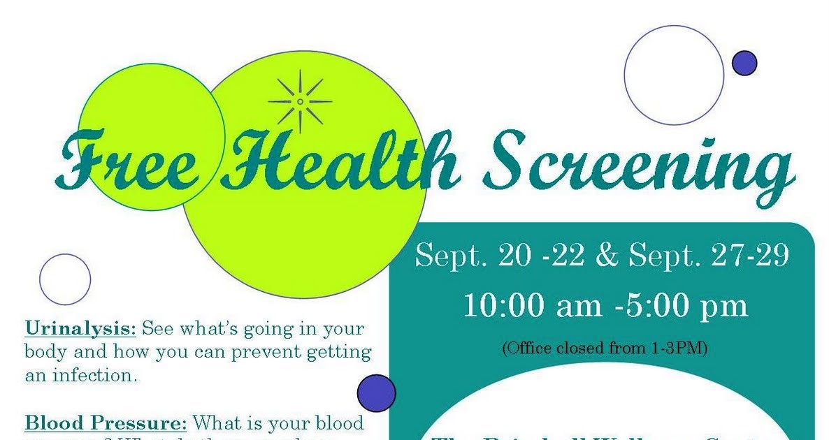 Brimhall Wellness Center FREE Health Screenings!