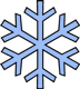 Blue snowflake clip art pic