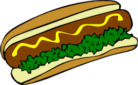 Mustard relish hot dog clip art