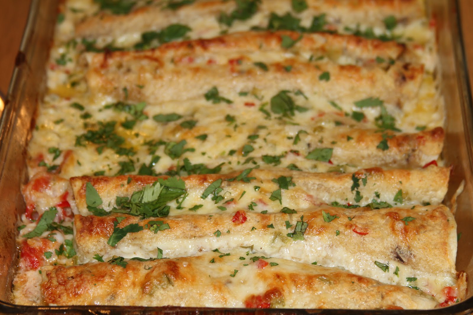 Charlotte's FanFare Shrimp Enchiladas