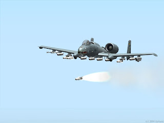 An A-10 Warthog in action