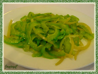 Plate of Bitter Gourd with Salted Vegetables