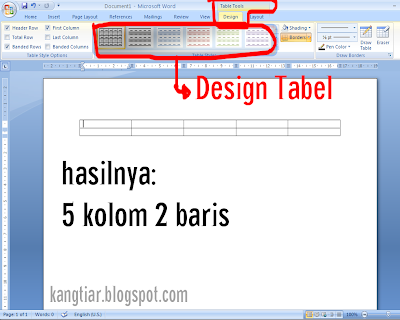 Semoga Ilmu Microsoft Word 2007 (Cara Membuat Tabel di Microsoft Word