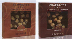 QUADRETTO FONDENTE O LATTE  E NOCCIOLE