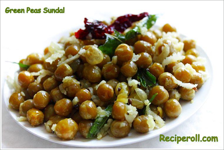Dry Green Peas Sundal / Navratri Special Sundal Recipe