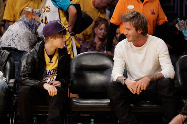 jaden smith and justin bieber lakers game. justin bieber and jaden smith