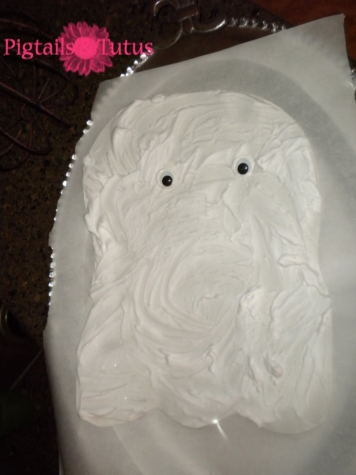 Pigtails and tutus Ghost shaving cream art