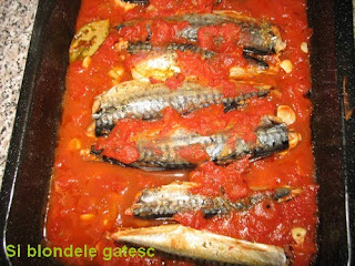 peste la cuptor in sos de tomate