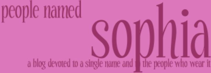 People Named Sophia