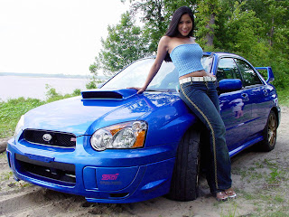 Hot girl and car wallpaper