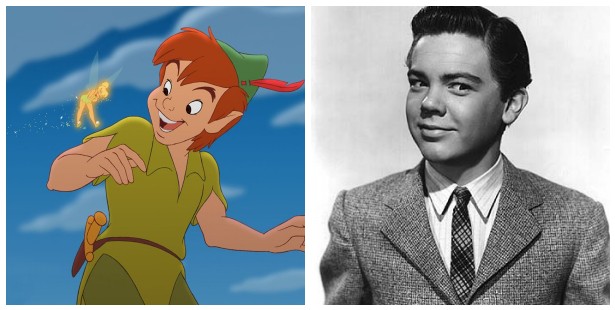 Image result for cartoon characters voices bobby driscoll as peter pan