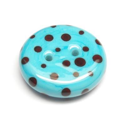 Lampwork Glass Button