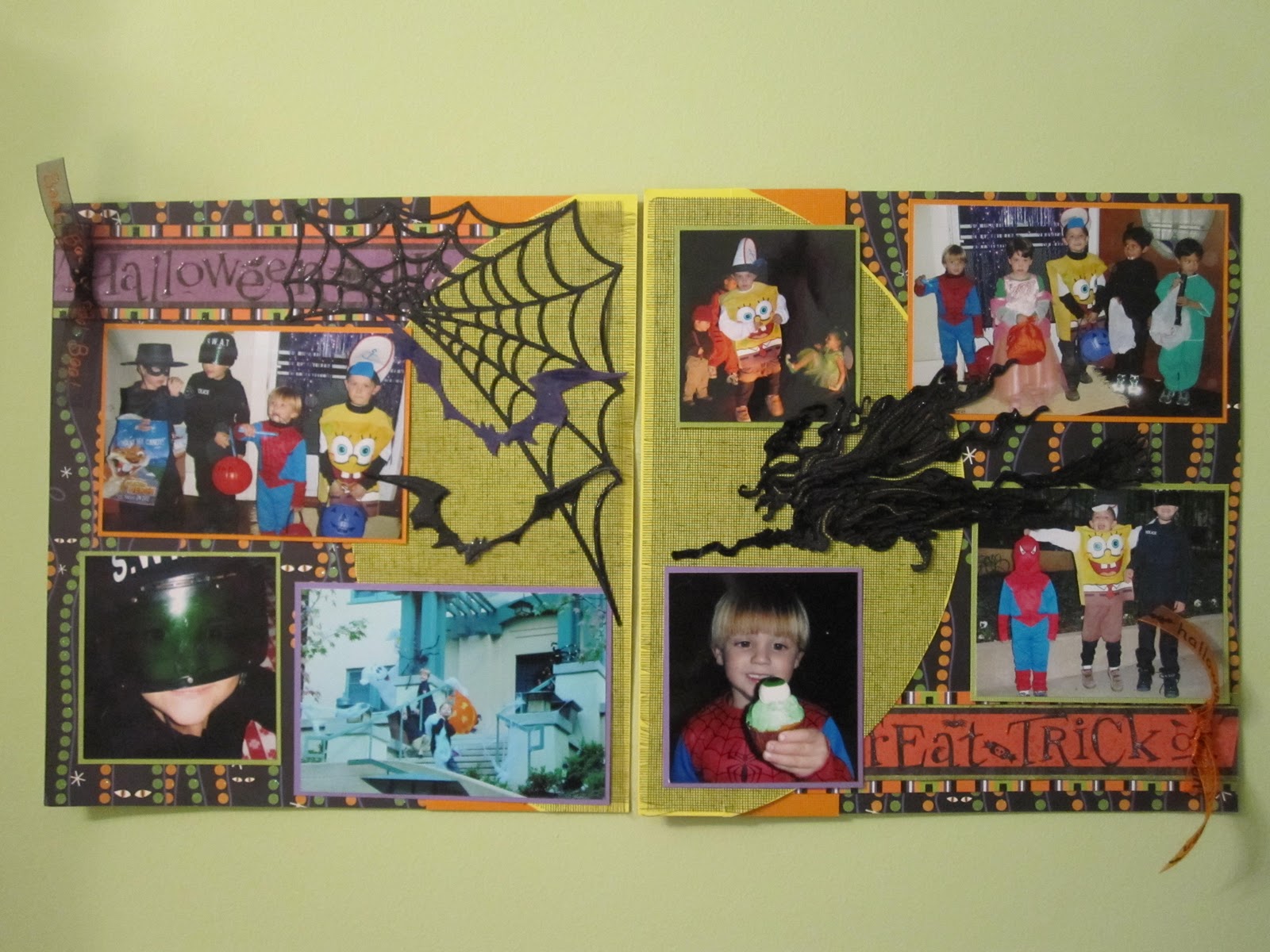Lemon*Lime*Tangerine Scrapbooking & More Halloween Scrapbook Page