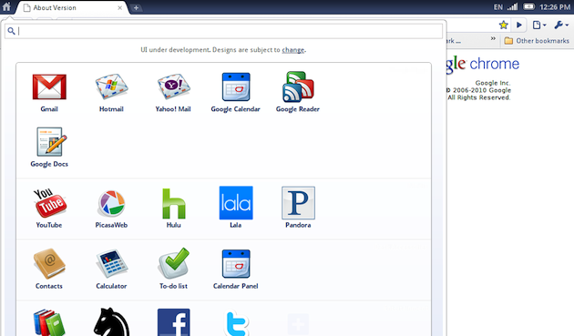 ภาพ UI ของ Chrome OS