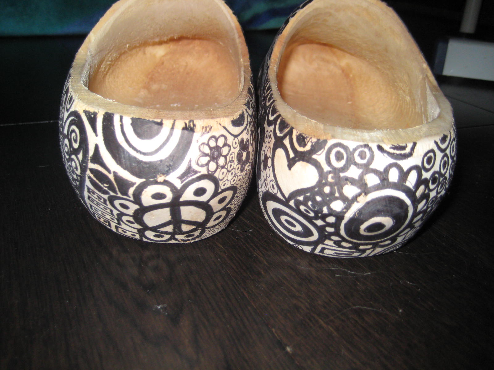 Happy Tiler My Sharpie Penned Wood Shoes