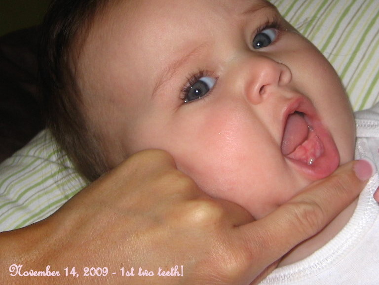 teething babies gums