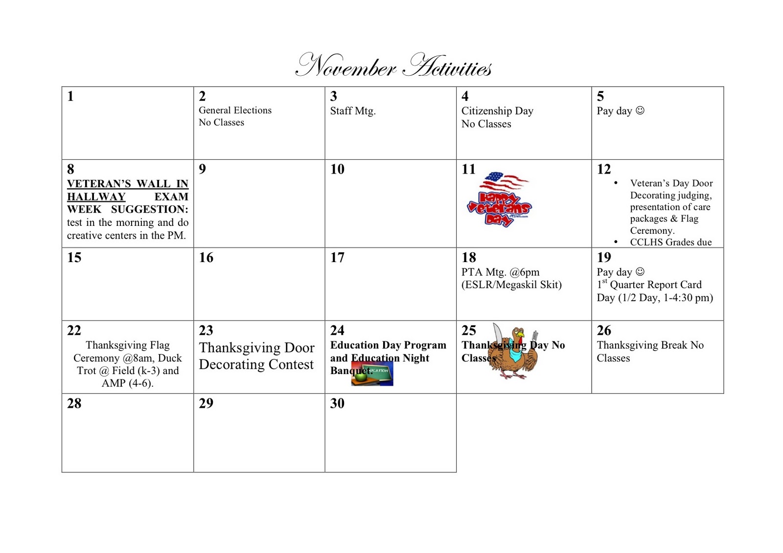 Monday Through Friday Calendar Template Monday Through Friday Calendar Template