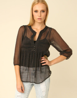 Black Sheer Blouse