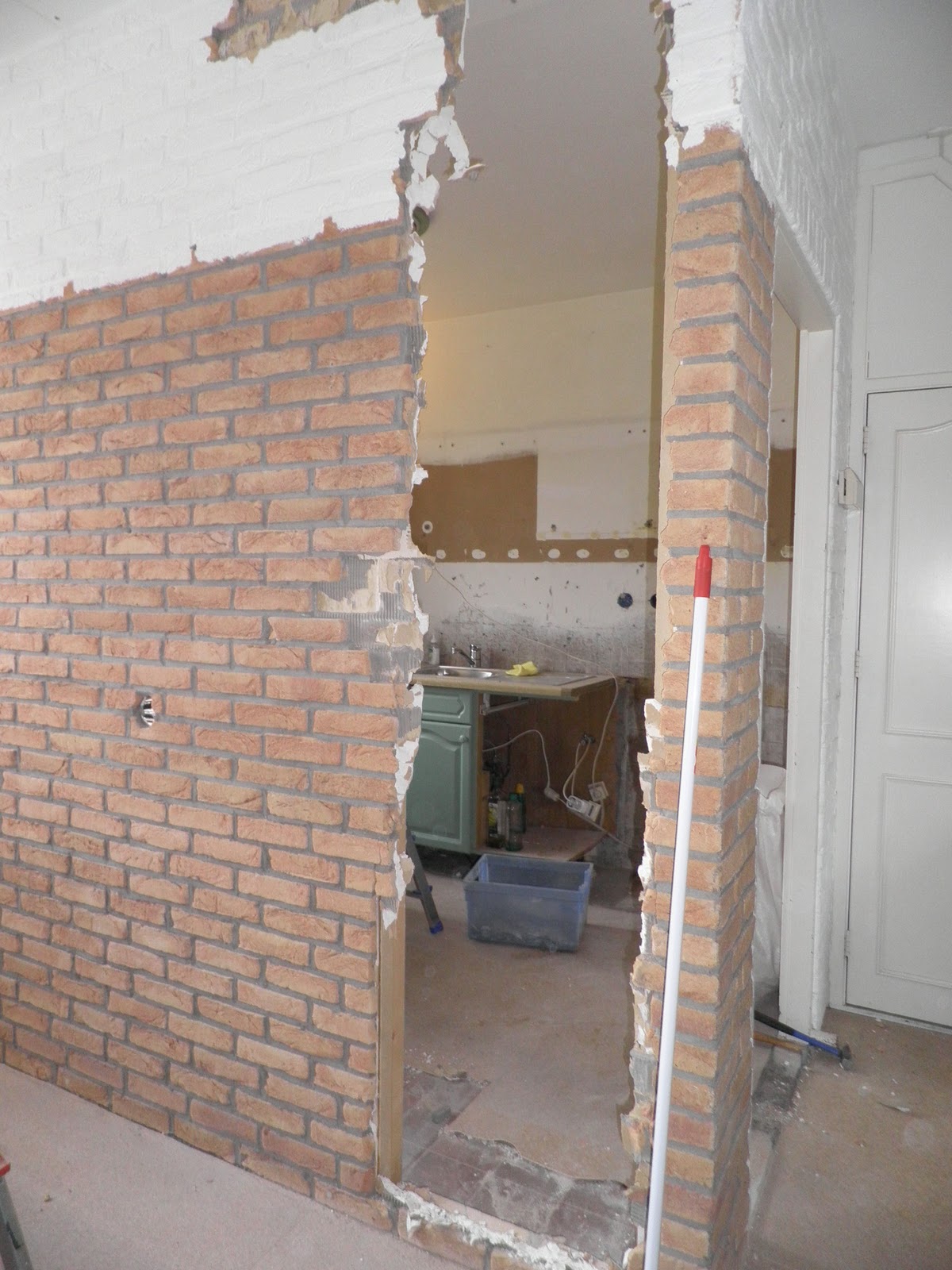 Bolusjes huis en honden: muur slopen